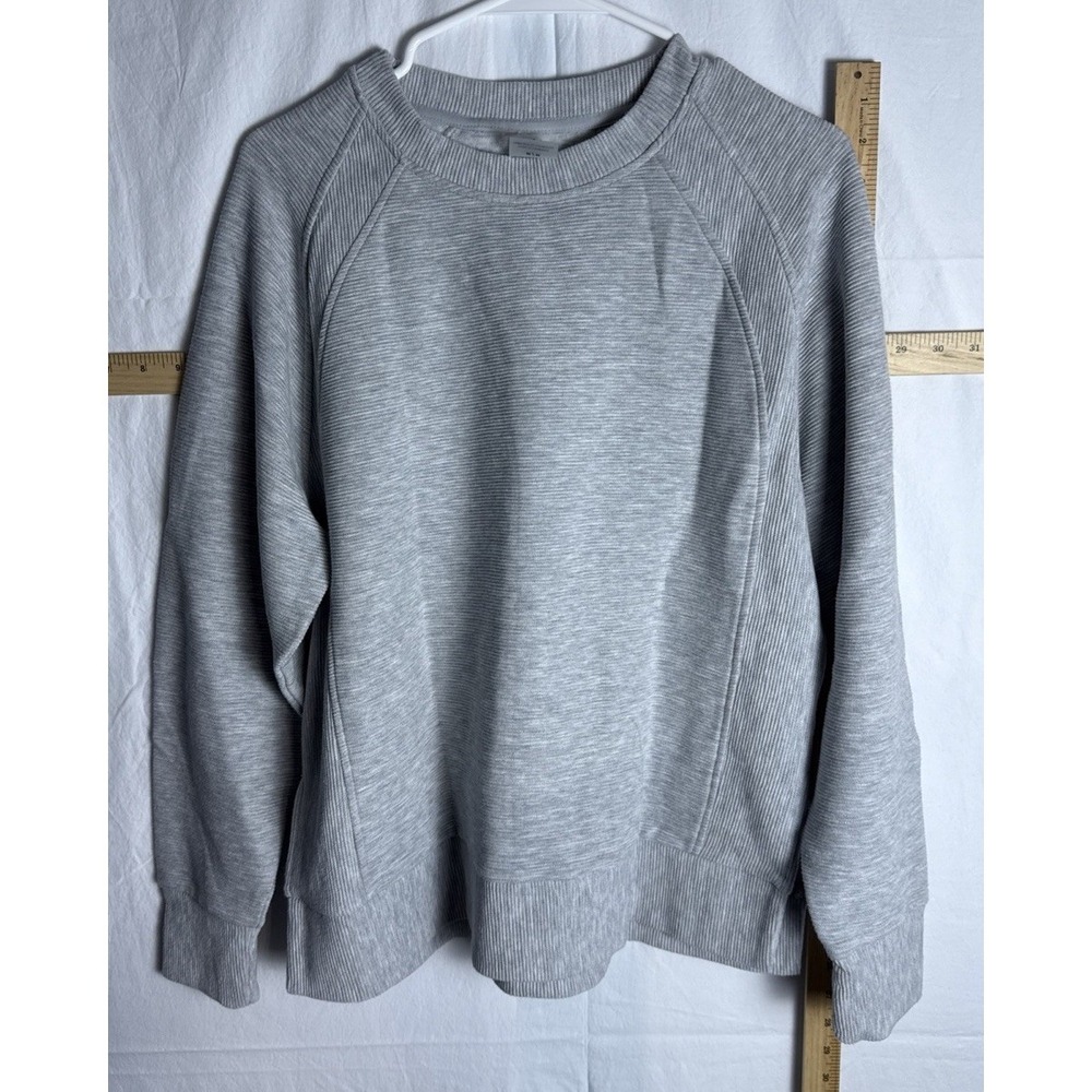 Danskin Sweatshirt Womens Medium Gray Pullover Crewneck Athletic